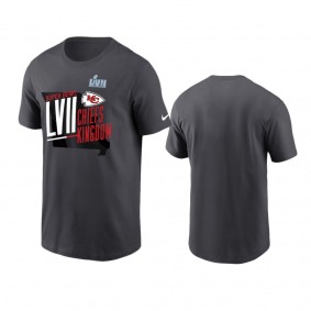 Kansas City Chiefs Anthracite Super Bowl LVII Local Phrase T-Shirt