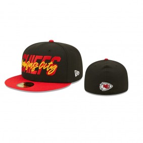 Kansas City Chiefs Black Red 2022 NFL Draft 59FIFTY Fitted Hat