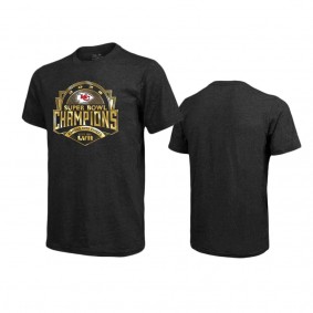 Kansas City Chiefs Black Super Bowl LVII Champions Luxe Foil T-Shirt