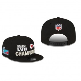 Kansas City Chiefs Black Super Bowl LVII Champions Parade Snapback Hat