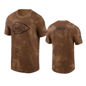 Kansas City Chiefs Brown 2023 Salute To Service Sideline T-Shirt