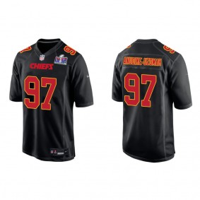 Men's Felix Anudike-Uzomah Kansas City Chiefs Black Super Bowl LVIII Carbon Fashion Game Jersey