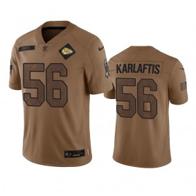 Kansas City Chiefs George Karlaftis Brown 2023 Salute To Service Limited Jersey