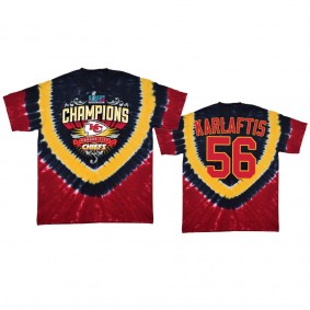 Kansas City Chiefs George Karlaftis Red Super Bowl LVII Champions Tie-Dye T-Shirt