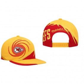 Kansas City Chiefs Gold Red Spiral Snapback Hat