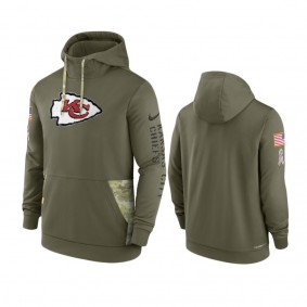 Kansas City Chiefs Olive 2022 Salute to Service Therma Hoodie