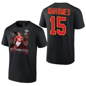 Kansas City Chiefs Patrick Mahomes Black Super Bowl LVII Champions MVP Crucial T-Shirt