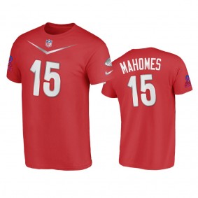 Kansas City Chiefs Patrick Mahomes Red 2023 Pro Bowl AFC T-Shirt