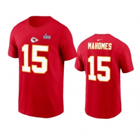 Kansas City Chiefs Patrick Mahomes Red Super Bowl LVII T-Shirt