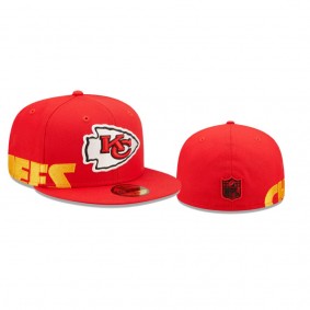 Kansas City Chiefs Red Side Split 59FIFTY Fitted Hat