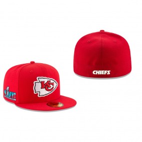 Kansas City Chiefs Red Super Bowl LVII 59FIFTY Fitted Hat