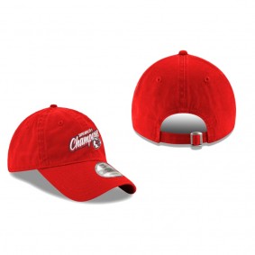 Kansas City Chiefs Red Super Bowl LVII Champions Script Adjustable Hat