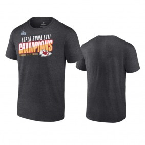 Men's Kansas City Chiefs Charcoal Super Bowl LVII Champions Victory Formation T-Shirt
