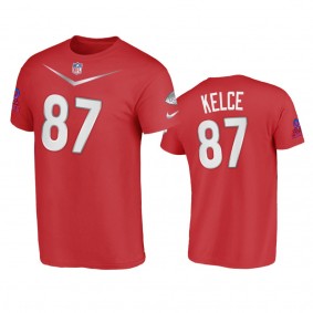 Kansas City Chiefs Travis Kelce Red 2023 Pro Bowl AFC T-Shirt