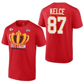 Kansas City Chiefs Travis Kelce Red Super Bowl LVII Champions Last Standing T-Shirt