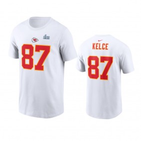 Kansas City Chiefs Travis Kelce White Super Bowl LVII T-Shirt