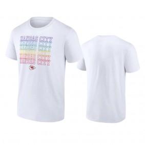 Kansas City Chiefs White City Pride Logo T-Shirt