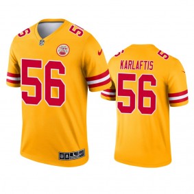 Kansas City Chiefs George Karlaftis Yellow Inverted Legend Jersey