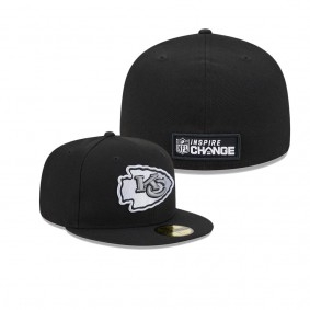 Men's Kansas City Chiefs Black 2023 Inspire Change 59FIFTY Fitted Hat
