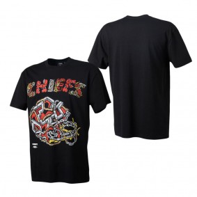 Men's Kansas City Chiefs Distortedd Black LEADERS T-Shirt