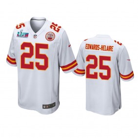 Kansas City Chiefs Clyde Edwards-Helaire White Super Bowl LVII Game Jersey