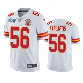 Kansas City Chiefs George Karlaftis White Super Bowl LVII Vapor Limited Jersey