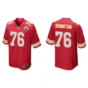 Men's Kingsley Suamataia Kansas City Chiefs Red Game Jersey