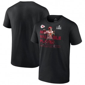 Men's Kansas City Chiefs Patrick Mahomes Black Super Bowl LVIII MVP T-Shirt