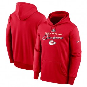 Men's Kansas City Chiefs Red Super Bowl LVIII Champions Classic Therma Performance Pullover Hoodie