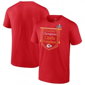 Men's Kansas City Chiefs Red Super Bowl LVIII Champions Hometown On Top T-Shirt