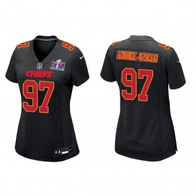 Women's Felix Anudike-Uzomah Kansas City Chiefs Black Super Bowl LVIII Carbon Fashion Game Jersey