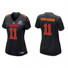 Women's Marquez Valdes-Scantling Kansas City Chiefs Black Super Bowl LVIII Carbon Fashion Game Jersey