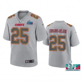 Youth Chiefs Clyde Edwards-Helaire Gray Super Bowl LVII Atmosphere Jersey
