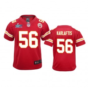 Youth Chiefs George Karlaftis Red Super Bowl LVII Game Jersey