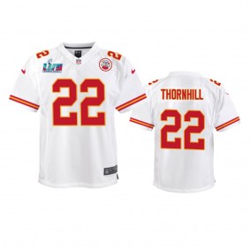 Youth Chiefs Juan Thornhill White Super Bowl LVII Game Jersey