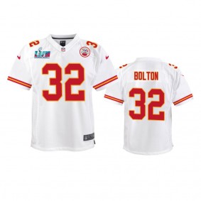 Youth Chiefs Nick Bolton White Super Bowl LVII Game Jersey