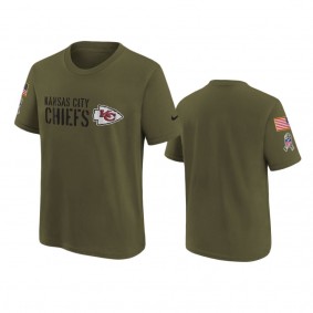 Youth Kansas City Chiefs Olive 2022 Salute To Service Legend T-Shirt