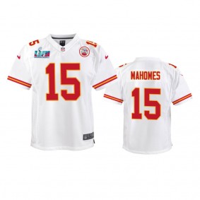 Youth Chiefs Patrick Mahomes White Super Bowl LVII Game Jersey