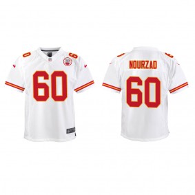 Youth Hunter Nourzad Kansas City Chiefs White Game Jersey