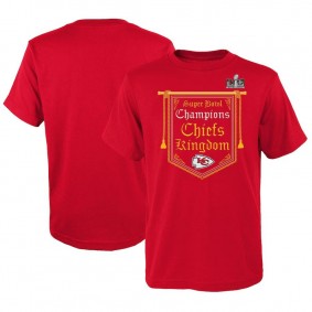 Youth Kansas City Chiefs Red Super Bowl LVIII Champions Hometown On Top T-Shirt