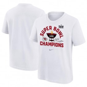 Youth Kansas City Chiefs White Super Bowl LVIII Champions Local T-Shirt